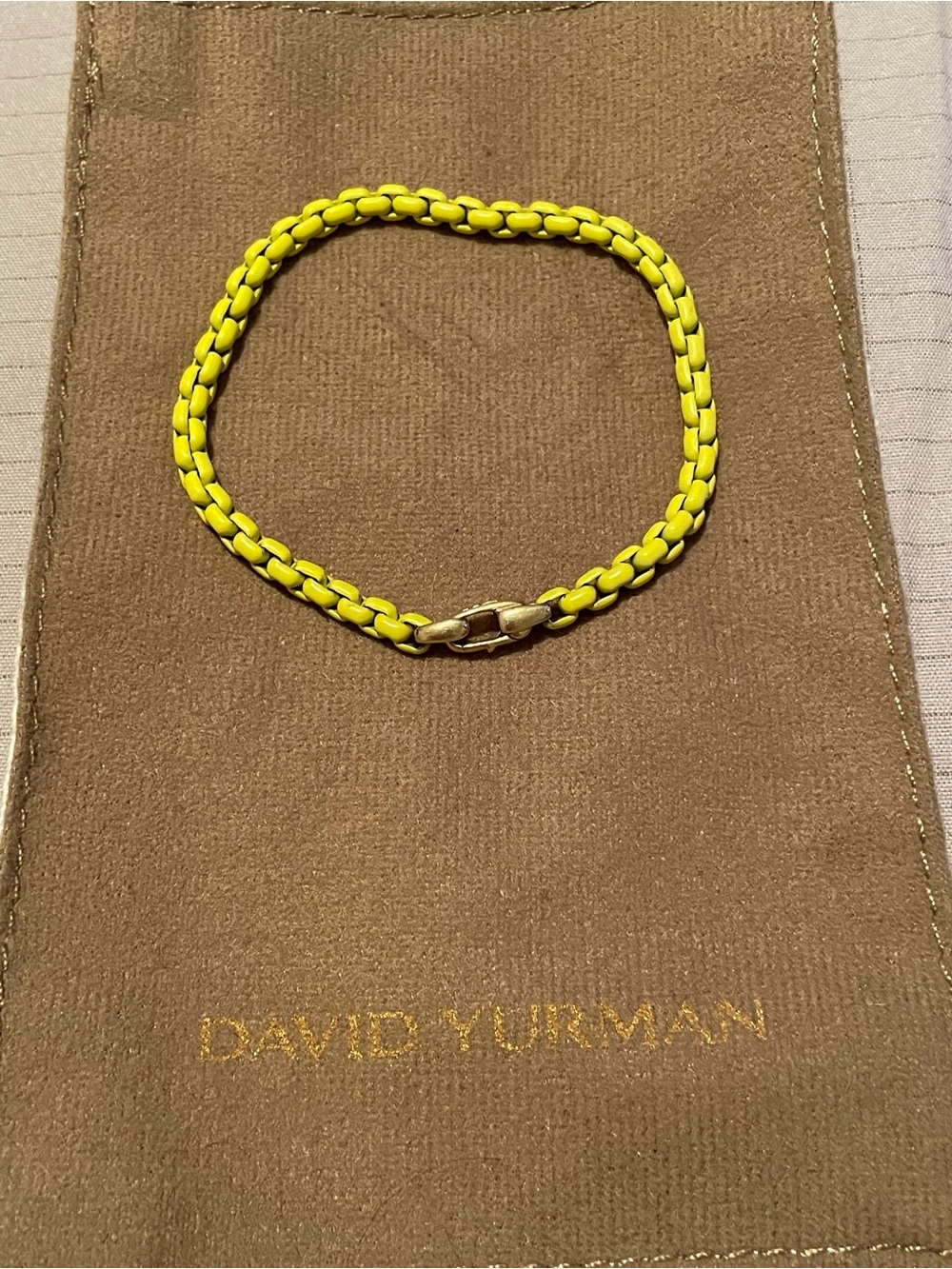 David Yurman Yellow Braided Bracelet with gold 14k Clasp Bel Aire